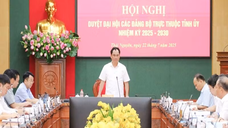 Các tổ công tác của Ban Thường vụ Tỉnh ủy Thái Nguyên duyệt văn kiện Đại hội Đảng bộ cấp xã nhiệm kỳ 2025-2030 yêu cầu các địa phương cần có đột phá phát triển kinh tế.