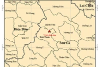 Vị trí xảy ra trận động đất 3,6 độ tại tỉnh Sơn La. (Nguồn: Trung tâm Báo tin và Cảnh báo sóng thần)