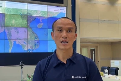 Ông Hoàng Phúc Lâm, Phó Giám đốc Trung tâm Dự báo Khí tượng thủy văn quốc gia (Cục Khí tượng thủy văn, Bộ Nông nghiệp và Môi trường) thông tin về bão số 3.