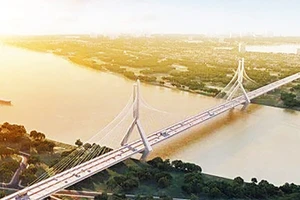 Quy hoạch với tầm nhìn 100 năm sẽ giúp Hà Nội kết nối, khai thác hệ thống hạ tầng một cách hiệu quả. (Trong ảnh: Phối cảnh cầu Tứ Liên)