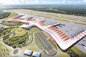 Phối cảnh mở rộng sân bay Phú Quốc. (Ảnh TẬP ĐOÀN SUN GROUP).