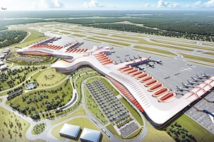 Phối cảnh mở rộng sân bay Phú Quốc. (Ảnh TẬP ĐOÀN SUN GROUP).