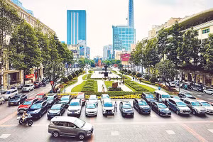 Một góc đường Lê Thánh Tôn, phường Sài Gòn, Thành phố Hồ Chí Minh.