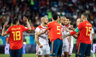 Đội tuyển Tây Ban Nha từng hòa 2-2 đội tuyển Maroc tại vòng bảng World Cup Nga 2018. (Ảnh: Reuters)