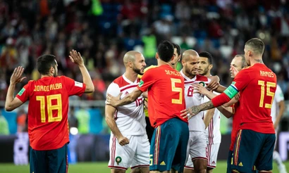 Đội tuyển Tây Ban Nha từng hòa 2-2 đội tuyển Maroc tại vòng bảng World Cup Nga 2018. (Ảnh: Reuters)