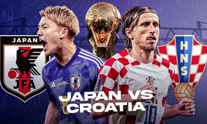 Nhật Bản đối đầu Croatia tại vòng loại trực tiếp World Cup 2022. (Ảnh: KhelNow)