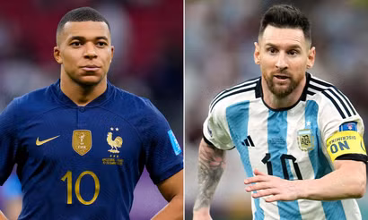 Kylian Mbappe và Lionel Messi.