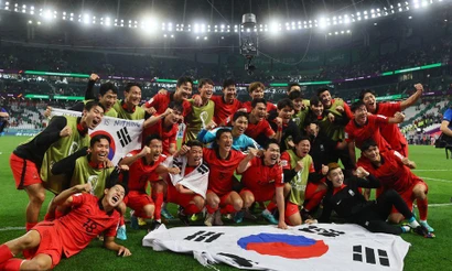 Hàn Quốc đoạt vé đầy kịch tính vào vòng loại trực tiếp World Cup 2022. (Ảnh: Reuters)