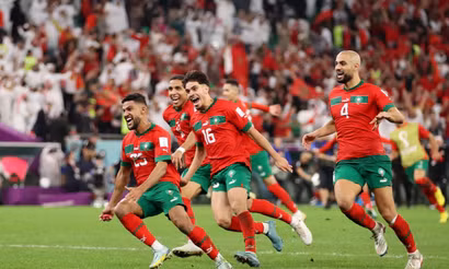 Maroc làm nên lịch sử khi lần đầu tiên tiến vào tứ kết một kỳ World Cup. (Ảnh: FIFA)