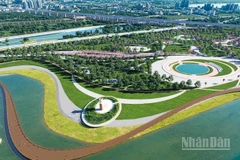 Một góc dự án Trục đại lộ cảnh quan sông Hồng.