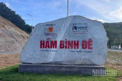 Hầm Bình Đê, công trình hầm có quy mô lớn nhất đường cao tốc bắc-nam (giai đoạn II) được khánh thành trong dịp 19/12 này.