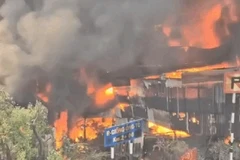 Hiện trường vụ cháy. 