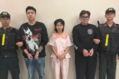 Các đối tượng tại cơ quan chức năng. (Ảnh: Công an cung cấp)