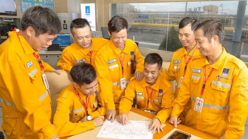 Người lao động Công ty Vận chuyển khí Đông Nam Bộ làm việc tại Trung tâm phân phối khí Phú Mỹ.