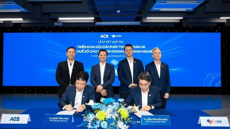 Ngân hàng Thương mại cổ phần Á Châu (ACB) và Công ty Cổ phần Giải pháp Thanh toán Việt Nam (VNPAY) chính thức ký kết hợp tác triển khai bộ giải pháp “Thanh toán và Nộp thuế số” cho hộ kinh doanh, doanh nghiệp.