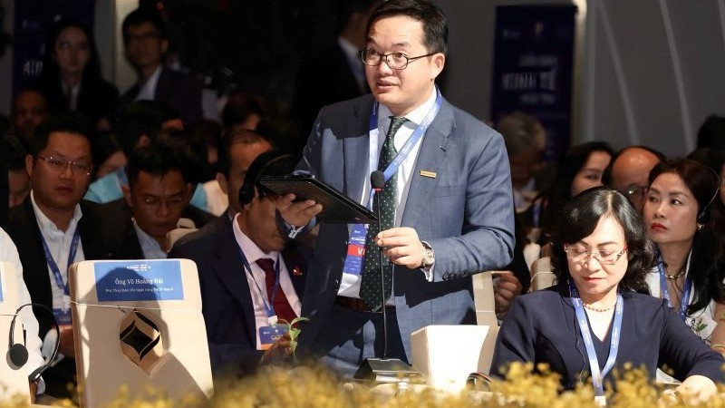 Ông Võ Hoàng Hải, Phó Tổng Giám đốc Nam A Bank, phát biểu tại chương trình.