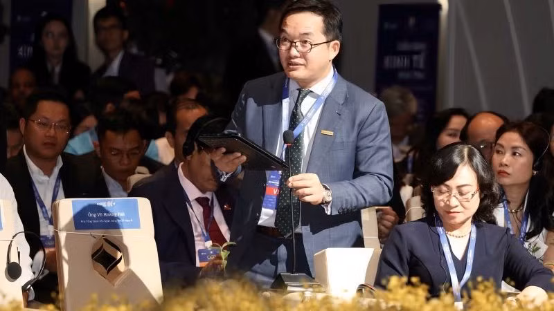 Ông Võ Hoàng Hải, Phó Tổng Giám đốc Nam A Bank, phát biểu tại chương trình.