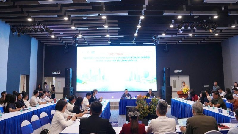 Hội thảo là diễn đàn quan trọng nhằm thúc đẩy dòng vốn xanh và phát triển thị trường carbon tại Việt Nam.