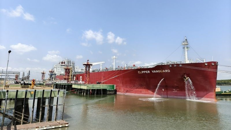 PV GAS đón tàu Clippver Vanguard mang gần 38.000 tấn LPG từ Australia cập cảng Thị Vải (Thành phố Hồ Chí Minh) ngày 20/3/2026.