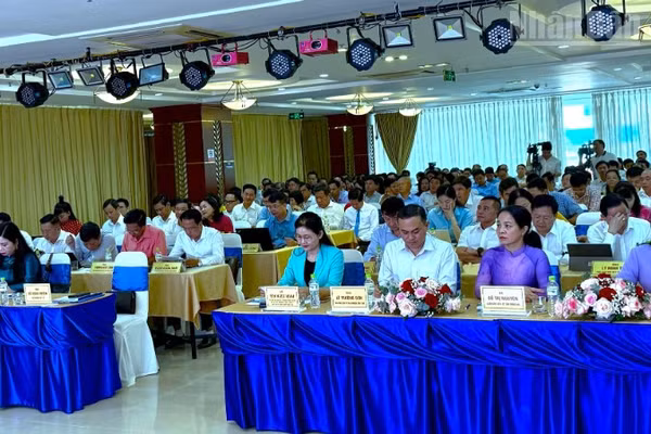 Các đại biểu dự hội nghị tổng kết chương trình Đầu tư phát triển mạng lưới y tế cơ sở vùng khó khăn.