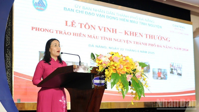 Phó Chủ tịch Ủy ban nhân dân thành phố Đà Nẵng Nguyễn Thị Anh Thi phát biểu. ndo_br_30ccee56-28dc-405c-bade-725c1bf528a2-5196.jpg