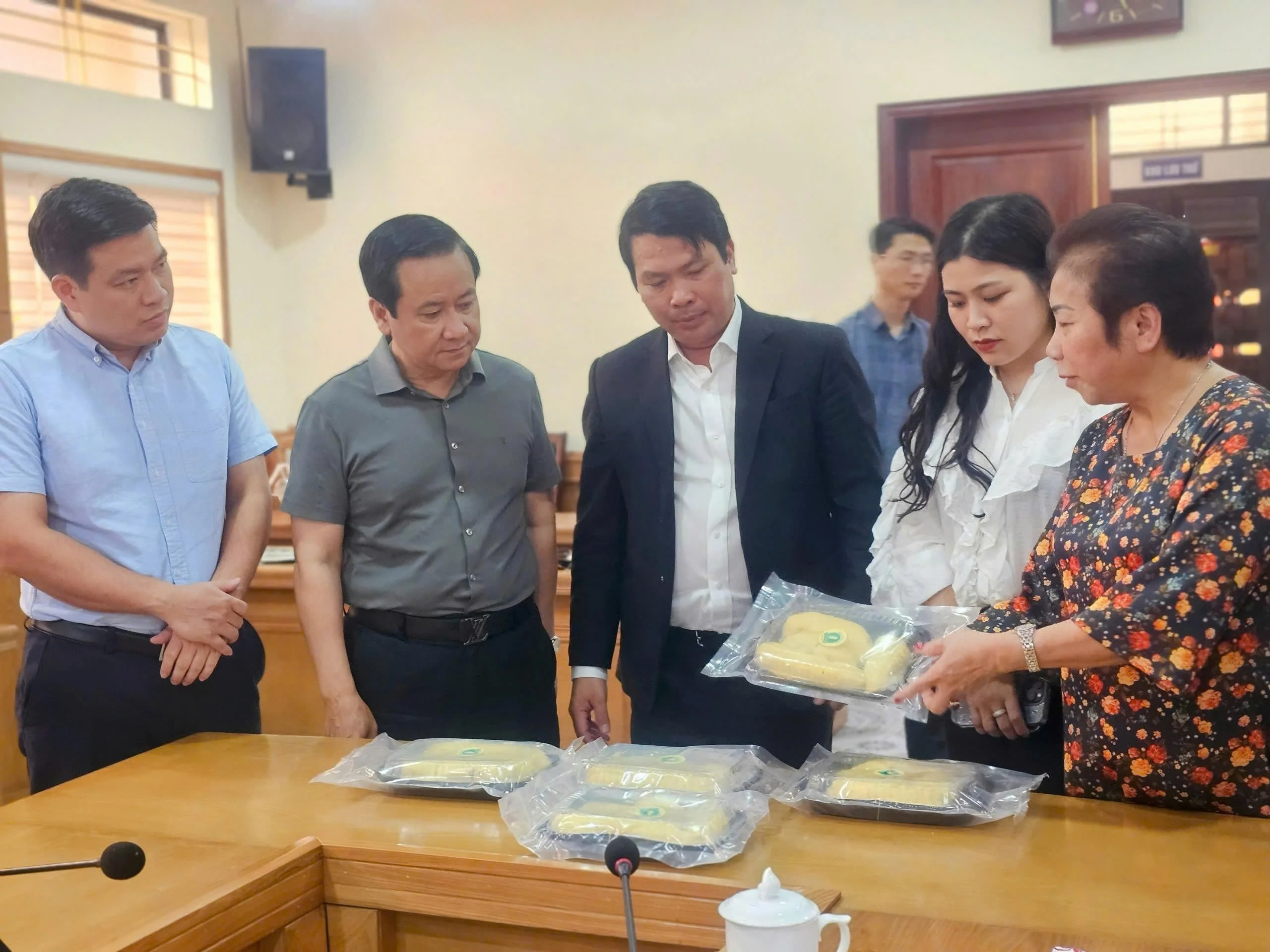 Sản phẩm sầu riêng được giới thiệu tại Hội nghị kết nối giao thương.