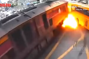 [Video] Thái Lan khởi tố lái tàu sau tai nạn ở Băng Kok khiến 8 người thiệt mạng 