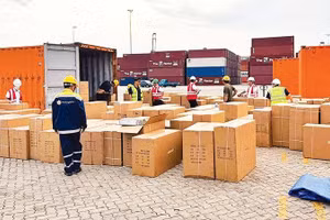 Container hàng nhập khẩu chứa hơn 9.300 sản phẩm vi phạm sở hữu trí tuệ (Ảnh C.H)