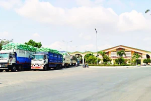 Một góc Cửa khẩu quốc tế Tịnh Biên.