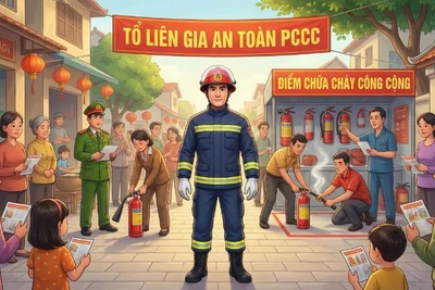 Công an thành phố Hà Nội sử dụng công nghệ AI khuyến cáo người dân phòng cháy, chữa cháy.