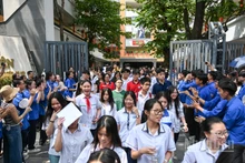 Thí sinh tại Kỳ thi tuyển sinh vào lớp 10 Hà Nội năm 2025 (Ảnh: THẾ ĐẠI)