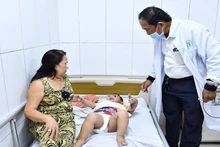 Sức khỏe cháu Q. đã bình phục sau phẫu thuật.