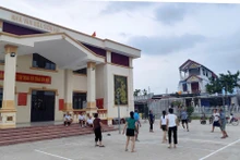 Người dân thôn Sơn Hải, xã Trung Sơn (thị xã Việt Yên) tham gia các hoạt động thể dục, thể thao. (Ảnh Mạc Yến)