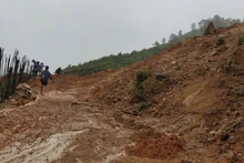 Mưa lớn trong đêm khiến nhiều vị trí tại xã Tìa Dình (tỉnh Điện Biên) bị sạt lở, làm tê liệt một số tuyến giao thông vào các bản.