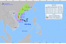 Bản đồ dự báo bão.