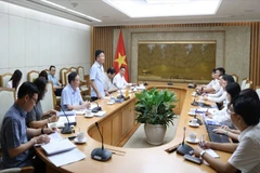 Phó Thủ tướng Lê Thành Long làm việc với Tổng công ty Hàng hải Việt Nam về công tác chuẩn bị Đại hội Đảng. (Ảnh:VGP)