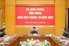 Đại tướng Phan Văn Giang chủ trì hội nghị. (Ảnh: Báo Quân đội nhân dân)