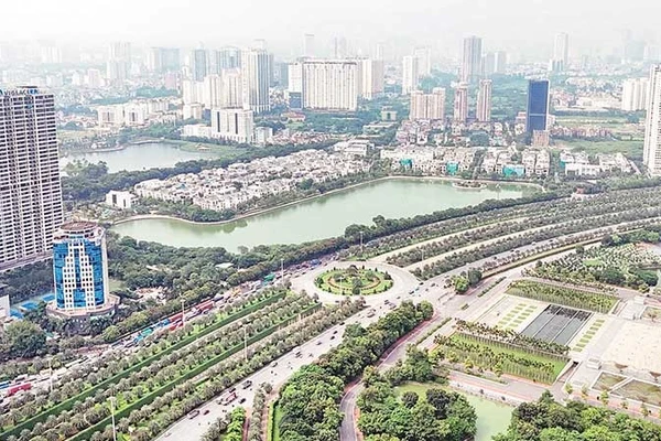 Đại lộ Thăng Long - trục giao thông huyết mạch phía tây Hà Nội.