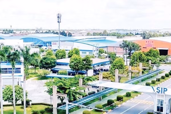 Một góc Khu Công nghiệp VSIP 2, Thành phố Hồ Chí Minh chụp từ trên cao.