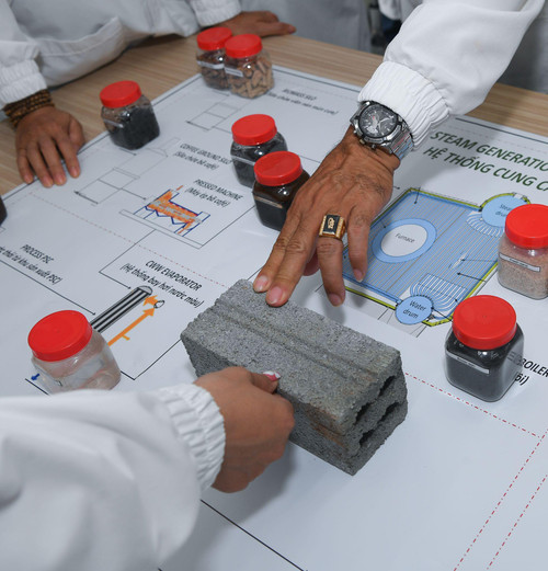 Các nông dân được tìm hiểu thêm về mô hình xử lý chất thải tuần hoàn của nhà máy