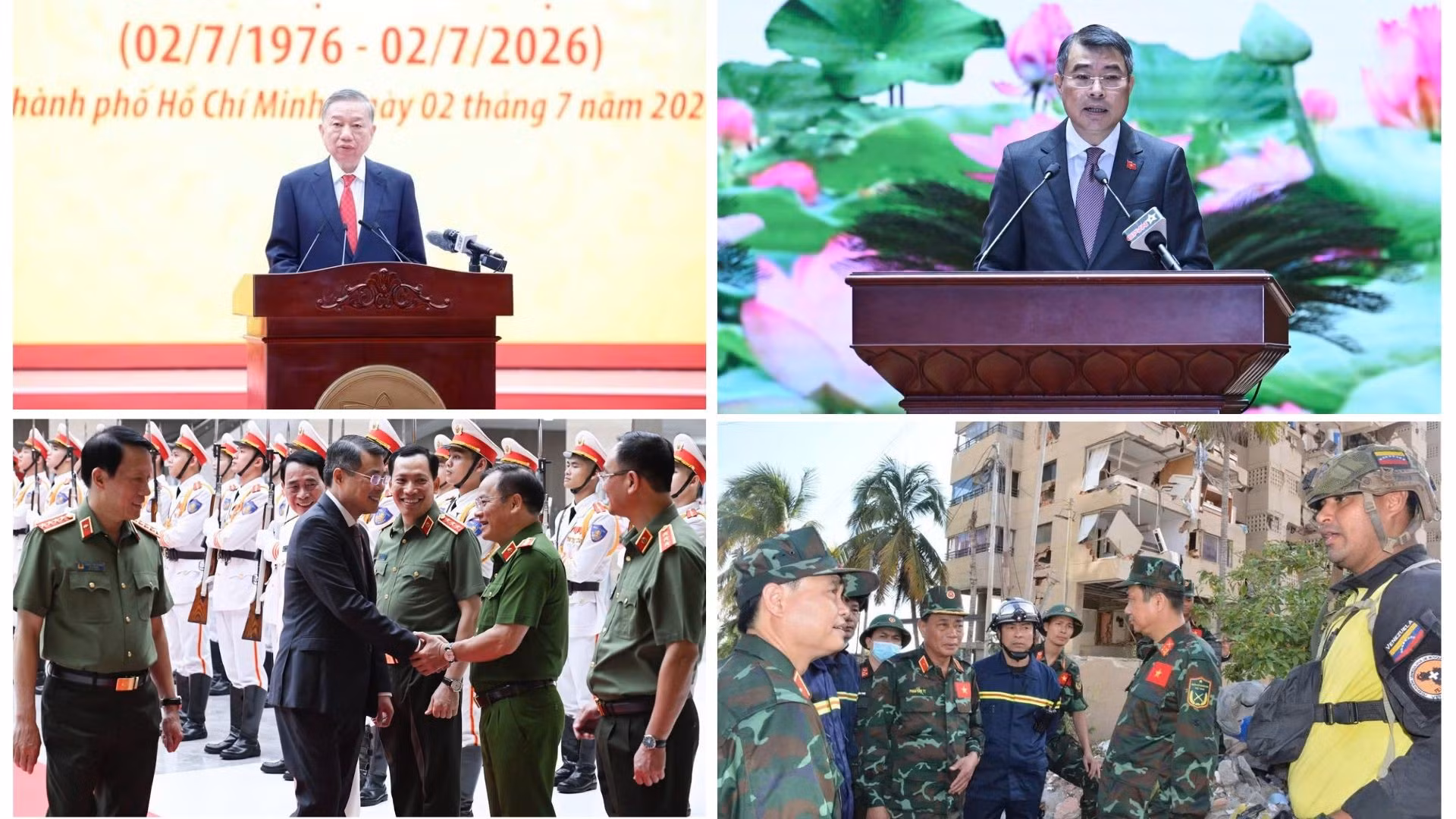 Tin nổi bật ngày 2/7: Kỷ niệm trọng thể 50 năm Ngày thành phố Sài Gòn-Gia Định mang tên Chủ tịch Hồ Chí Minh; Đoàn Việt Nam đưa 23 thi thể nạn nhân động đất ở Venezuela ra khỏi đống đổ nát