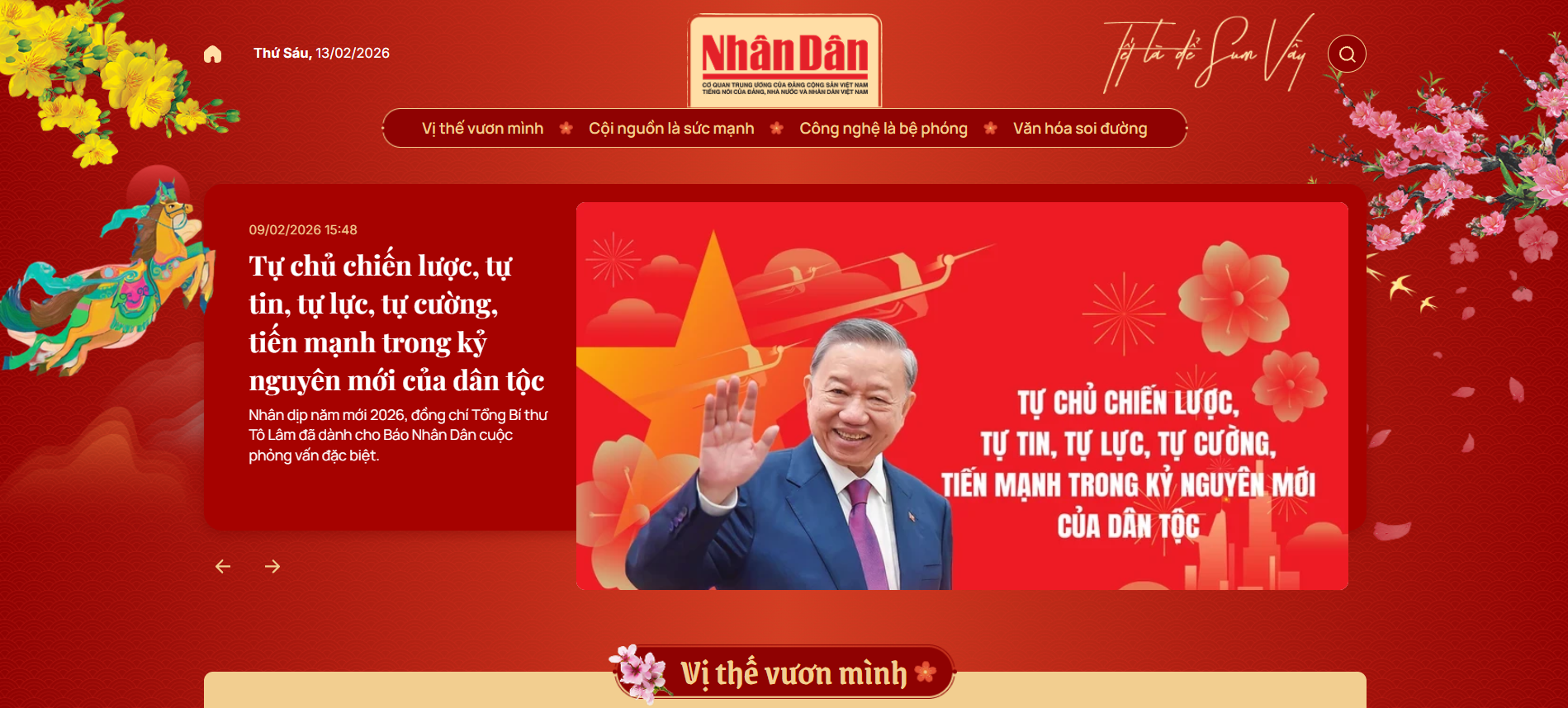 Báo Nhân Dân ra mắt chuyên trang Tết Nguyên đán Bính Ngọ 2026
