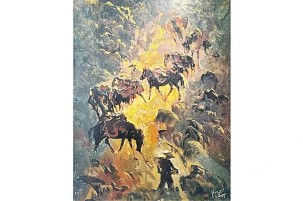 “Dốc Phiềng Sa”, tác phẩm của họa sĩ Đỗ Đức.