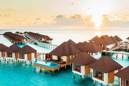 Một khu resort tuân thủ các điều kiện du lịch bền vững tại Maldives. Ảnh: RIA NOVOSTI