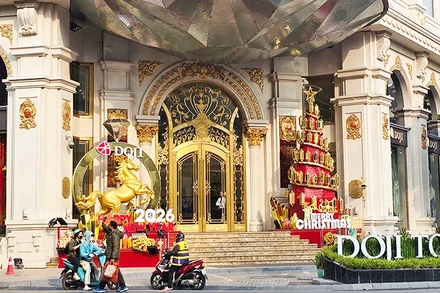 Các trung tâm mua sắm được trang hoàng đón Giáng sinh.
