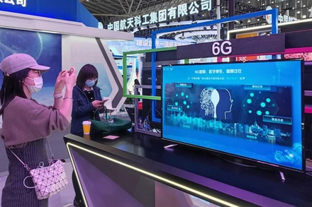 Một triển lãm về công nghệ không dây thế hệ thứ 6 tại Trung Quốc. Ảnh: CHINA DAILY