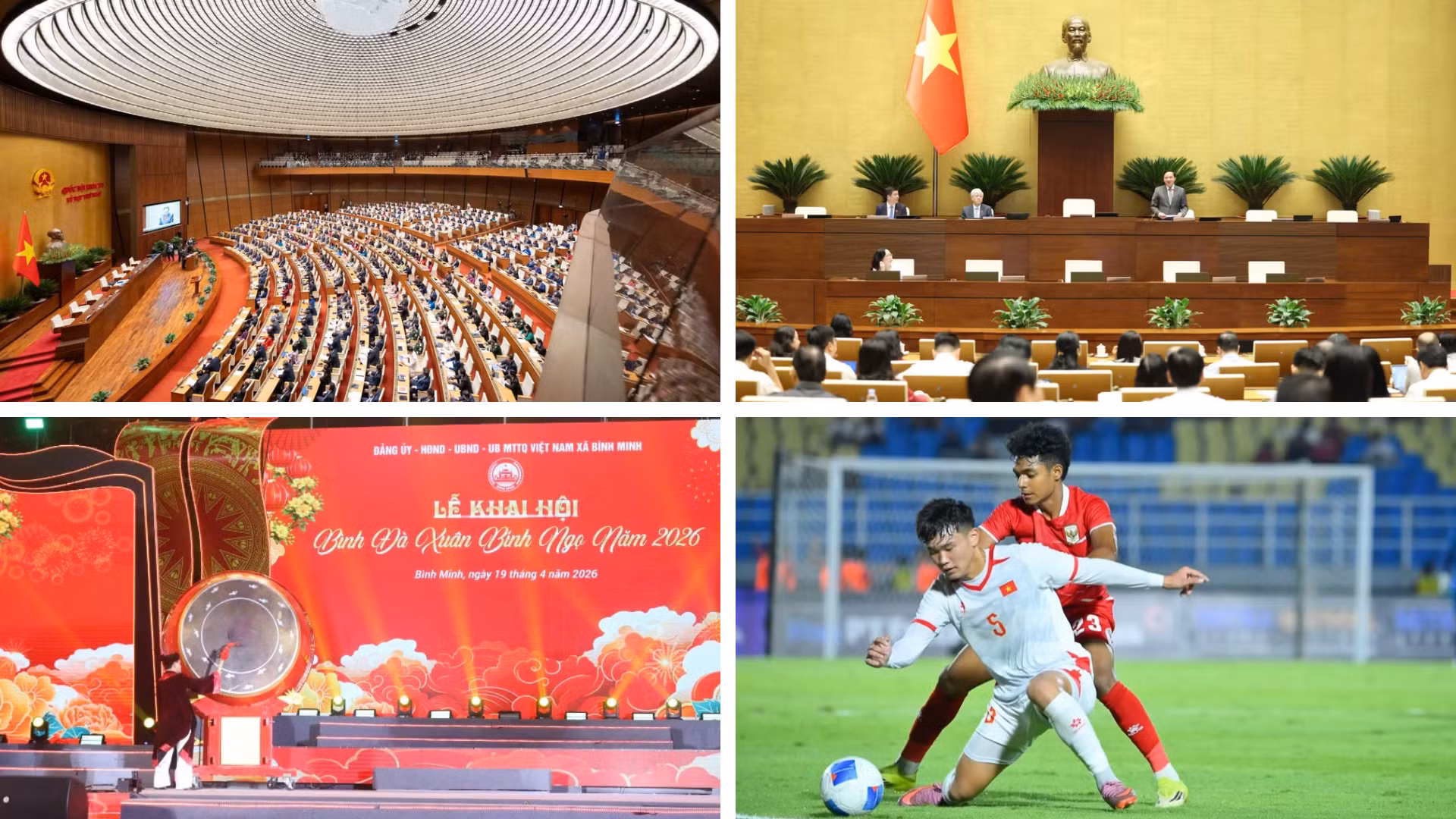 Tin nổi bật ngày 20/4: Quốc hội xem xét, quyết định nhiều nội dung quan trọng; Trình Quốc hội Đề án thành lập thành phố Đồng Nai trực thuộc Trung ương