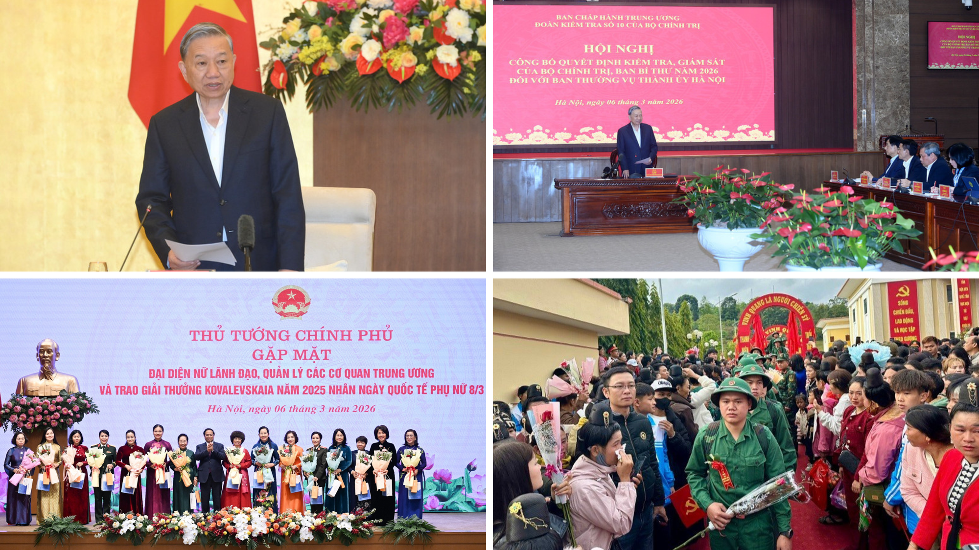 Tin nổi bật ngày 6/3: Bộ Chính trị, Ban Bí thư triển khai kế hoạch kiểm tra, giám sát đối với Ban Thường vụ Thành ủy Hà Nội, Ban Thường vụ Đảng ủy Quốc hội; Iran tiếp tục tấn công vùng Vịnh