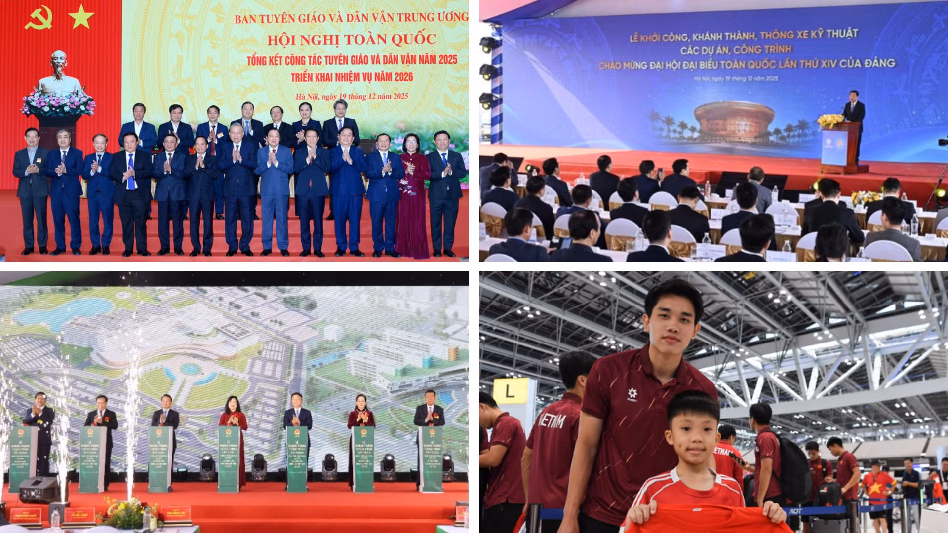 Tin nổi bật ngày 19/12: Thủ tướng Phạm Minh Chính dự Lễ khởi công, khánh thành, thông xe kỹ thuật 234 dự án, công trình trọng điểm; U22 Việt Nam mang vinh quang về cho Tổ quốc