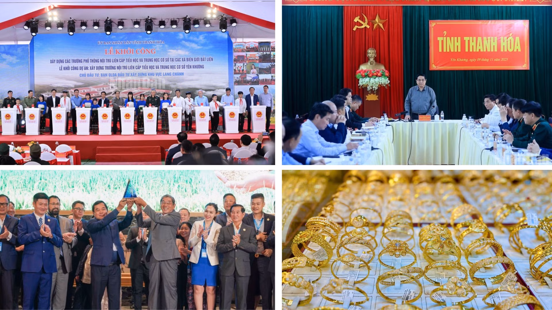 Tin nổi bật ngày 9/11: Khởi công xây dựng các trường phổ thông nội trú liên cấp và trung học cơ sở tại các xã biên giới đất liền; giá vàng trong nước, thế giới đi ngang sau 2 tuần giảm mạnh